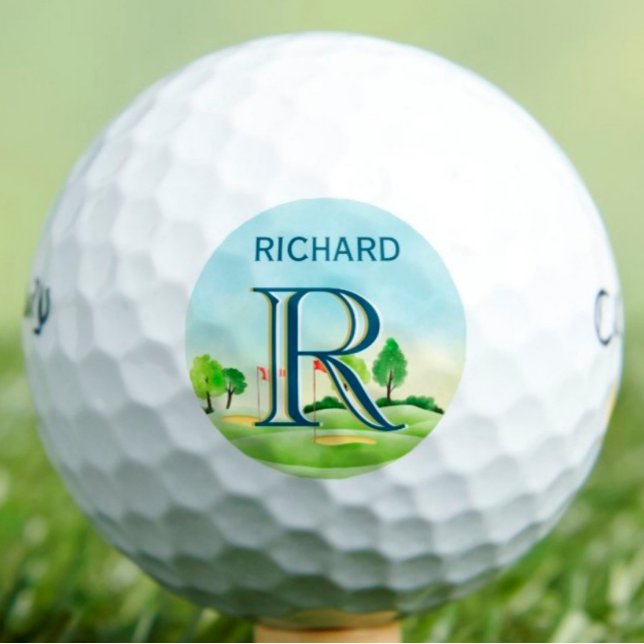 Vorname für den Landschaftlichen Monogramm-Kurs Golfball (Von Creator hochgeladen)