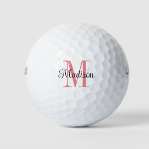 Vorname für rosa Monogramm Golfball