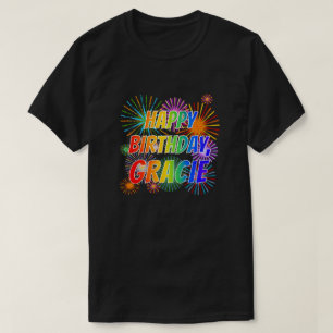Vorname "GRACIE", Spaß "GLÜCKLICHER GEBURTSTAG" T-Shirt