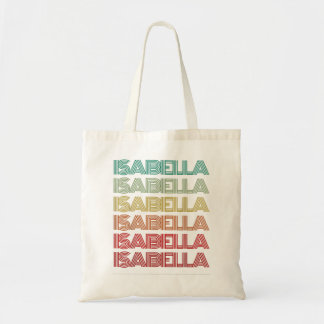 Vorname ISABELLA Girl Retro Personalisiert Groovy Tragetasche
