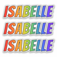 Vorname "ISABELLE" mit/ Fun Rainbow Coloring