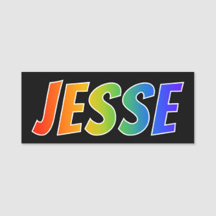 Vorname "JESSE": Spaß-Regenbogen-Farbton Namensschild