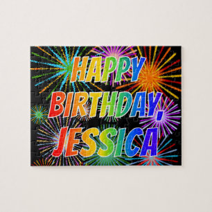 Vorname "JESSICA", Fun "HAPPY BIRTHDAY" Puzzle