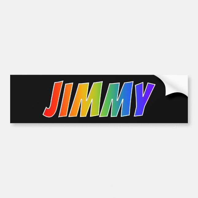 Vorname "JIMMY": Fun Rainbow Coloring Autoaufkleber (Vorne)