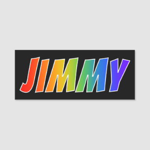 Vorname "JIMMY": Spaß-Regenbogen-Farbton Namensschild