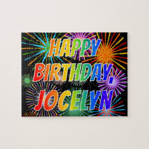 Vorname "JOCELYN", Spaß "GLÜCKLICHER GEBURTSTAG" Puzzle