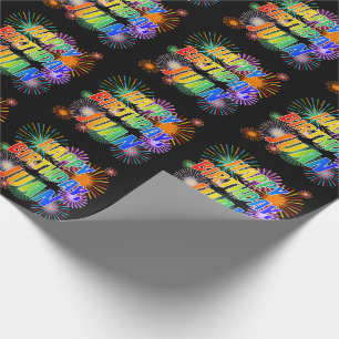 Vorname "JUAN", Fun "HAPPY BIRTHDAY" Geschenkpapier