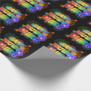 Vorname "LAURIE", Fun "HAPPY BIRTHDAY" Geschenkpapier