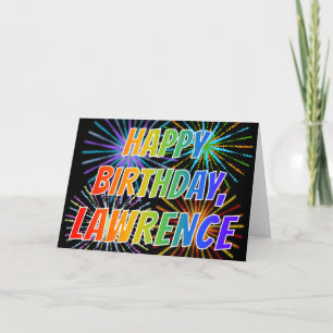 Vorname "LAWRENCE" Fun "HAPPY BIRTHDAY" Karte