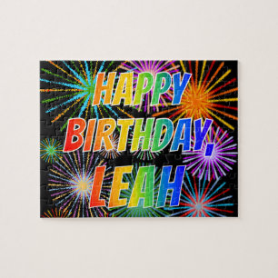 Vorname "LEAH", Fun "HAPPY BIRTHDAY" Puzzle