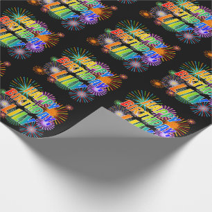 Vorname "LILY", Spaß "GLÜCKLICHER GEBURTSTAG" Geschenkpapier