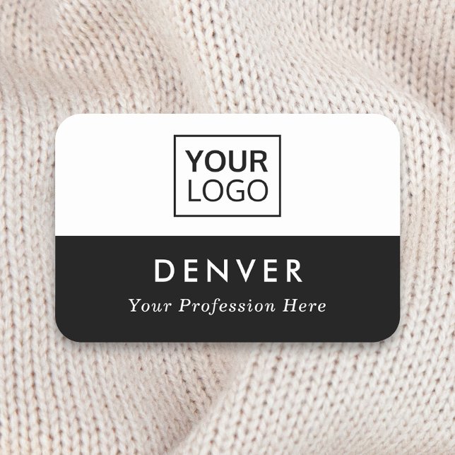 Vorname Logo schwarz-weiß oder eine beliebige Farb Namensschild (Von Creator hochgeladen)