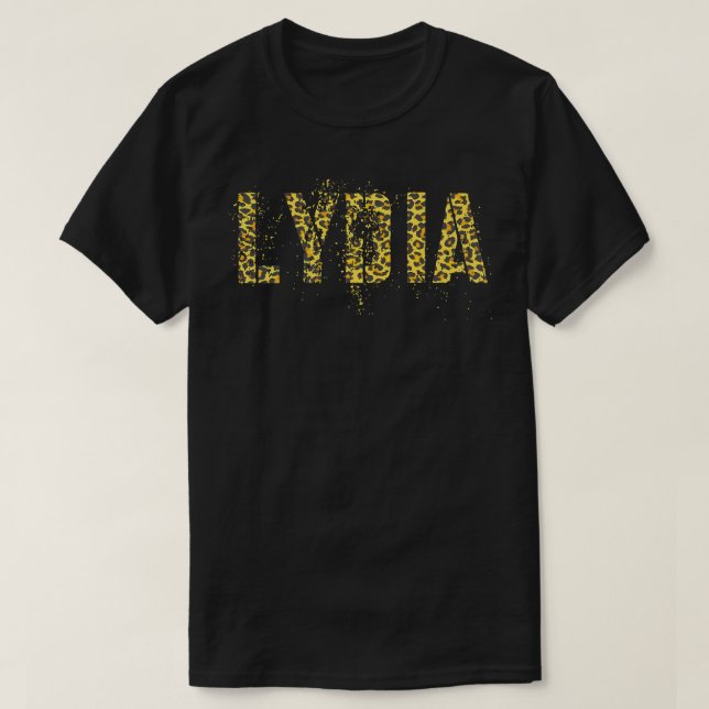 Vorname LYDIA Leopard Print Girl Cheetah Best E T-Shirt (Design vorne)