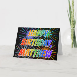 Vorname "MATTHEW" Fun "HAPPY BIRTHDAY" Karte