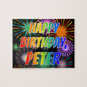 Vorname "PETER", Fun "HAPPY BIRTHDAY" Puzzle