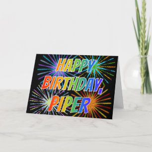 Vorname "PIPER" Spaß "HAPPY BIRTHDAY" Karte