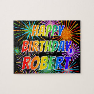 Vorname "ROBERT", Fun "HAPPY BIRTHDAY" Puzzle