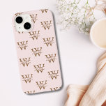 Vorname Rosa Personalisiert Case-Mate iPhone Hülle<br><div class="desc">Elegant Monogram Initial Name Pink Personalisiert iPhone 15 Fall</div>