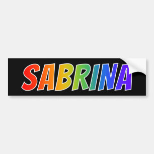 Vorname "SABRINA": Spaß-Regenbogen-Farbton Autoaufkleber