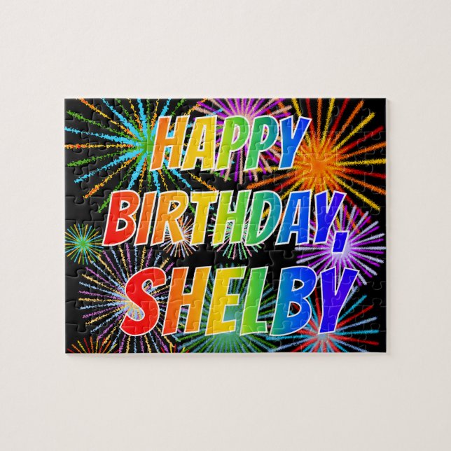 Vorname "SHELBY", Fun "HAPPY BIRTHDAY" Puzzle (Horizontal)