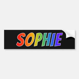 Vorname "SOPHIE": Fun Rainbow Coloring Autoaufkleber