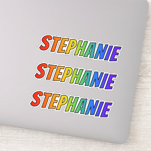 Vorname "STEPHANIE" mit Fun Rainbow Colour Aufkleber