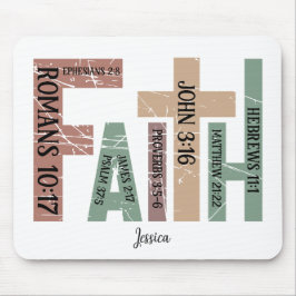 Vorname | Typografie der Niedlichen bunten Bibelve Mousepad