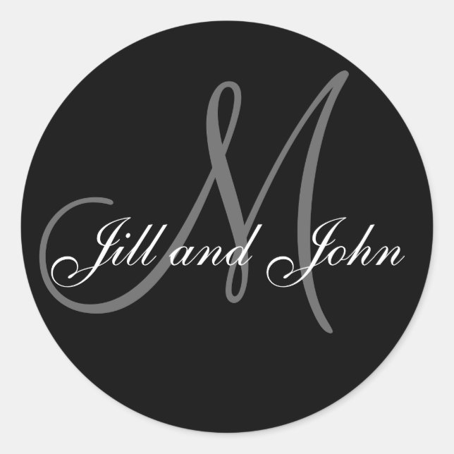 Vorname und Vorname Schwarzer Aufkleber mit Vornam (Vorderseite)