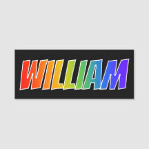 Vorname "WILLIAM": Fun Rainbow Coloring