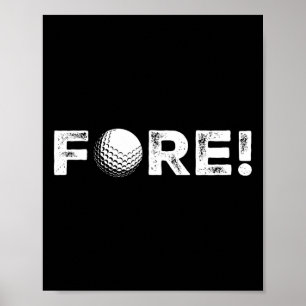 Vorne Golfspieler Männer Golfball Golf Fan Frauen Poster