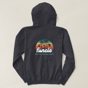 vorne und hinten FUNCLE lustige Onkel Retro Vintag Hoodie