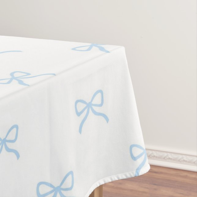 Vornehm-elegantes blaues Bogenmuster Frühling & So Tischdecke (Beispiel)