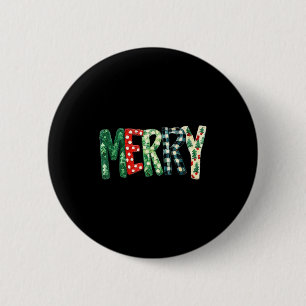 Vornehm Fröhliche,weihnachten Lustige Blumen Karie Button
