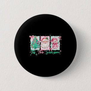 Vornehm ist die Saison Weihnachtsmann Schneemann F Button