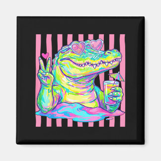 Vornehme Alligator-Herz-Sonnenbrille Ed Ästhetik S Magnet
