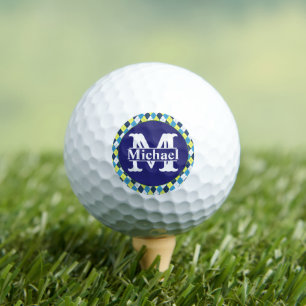 Vornehme Blaue Himbeer-Limonen-Argyle-Initialen Golfball