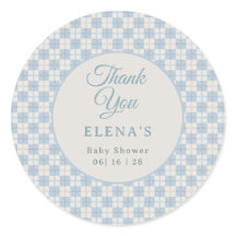 Vornehme blaue karierte Babyparty 