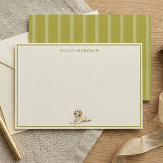 Vornehme Chartreuse-Streifen Golden Doodle Briefpapier