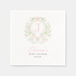 Vornehme Crest-Baby-Shower-Einladung Serviette