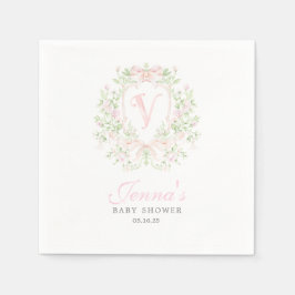 Vornehme Crest-Baby-Shower-Einladung Serviette