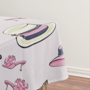 Vornehme Derby-Hut & Schuh / Derby-Party Pink Tischdecke