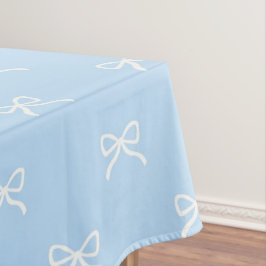 Vornehme elegante blaue Schleifenmuster Frühlings- Tischdecke