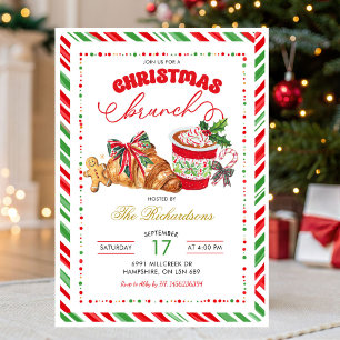 Vornehme Feiertags-Gebäck Weihnachtsbrunch-Party Einladung
