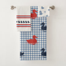 Vornehme Jungen Ente & Gingham Navy Rot Smoke Blau