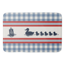 Vornehme Jungen Ente & Gingham- Navy Roter Rauch