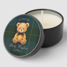 Vornehme Karo-Teddybär-Baby-Party