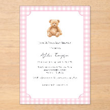 Vornehme klassische Teddybär-Baby-Party-Acryleinla