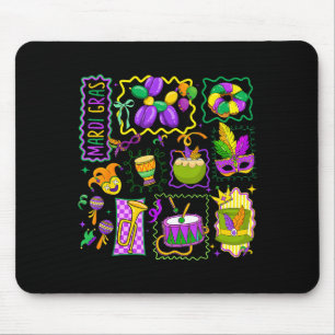 Vornehme Mardi-Gras-Narrenmütze Maske King Cake Ca Mousepad