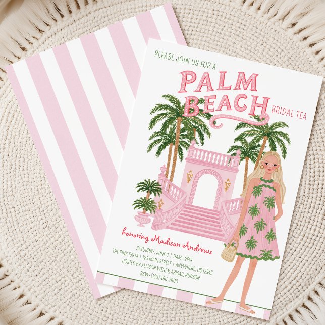Vornehme Palm Beach Hütte Braut Tee oder Dusche Einladung (Von Creator hochgeladen)
