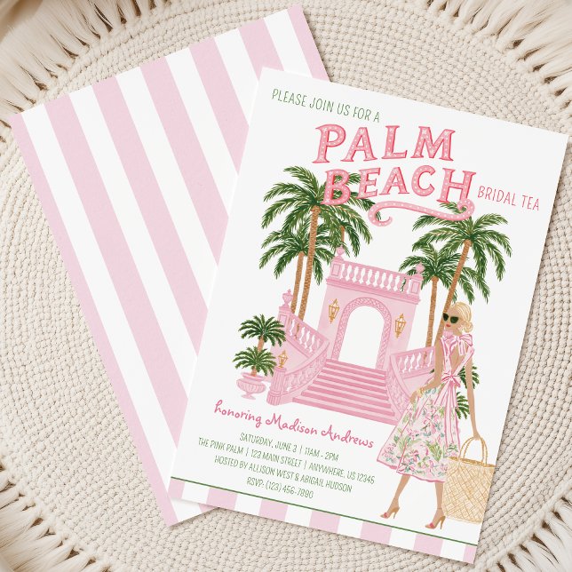 Vornehme Palm Beach Hütte Braut Tee oder Dusche Einladung (Von Creator hochgeladen)